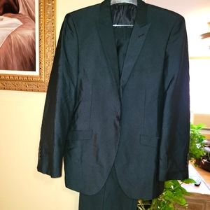 Gianni Uomo, blue, male suit, size 40R jacket, size 34R pants, used